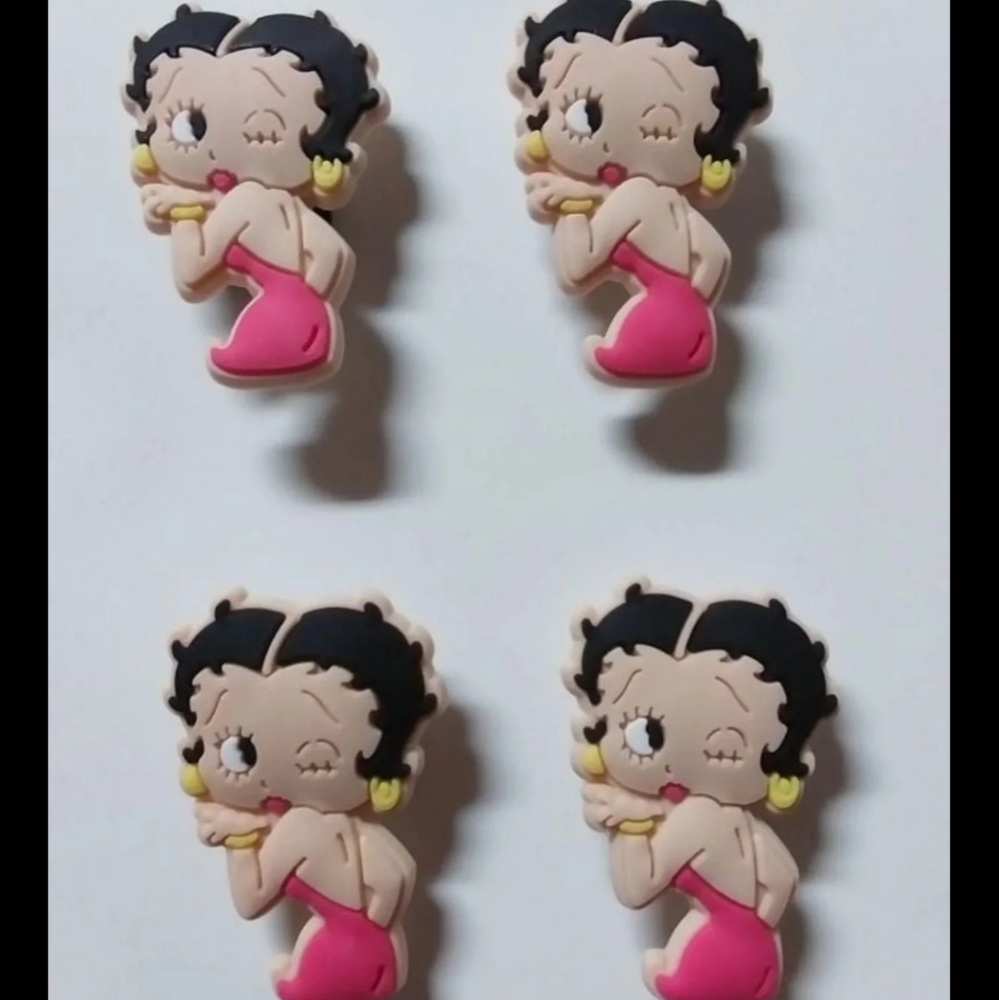 4 pcs . BETTYBOOP  Shoe charms